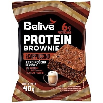 Brownie Proteico Cappuccino: Sem Açúcar, Glúten e Lactose