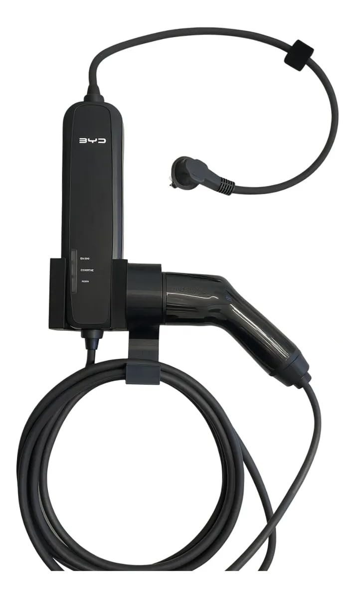 Suporte de Parede Premium para Carregador Portátil Tipo 2 - Essencial para seu Veículo Elétrico BYD