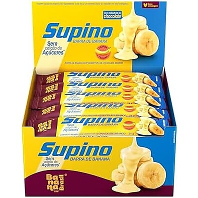 Barra Supino Zero Banana C/ Chocolate Branco (20x24g)
