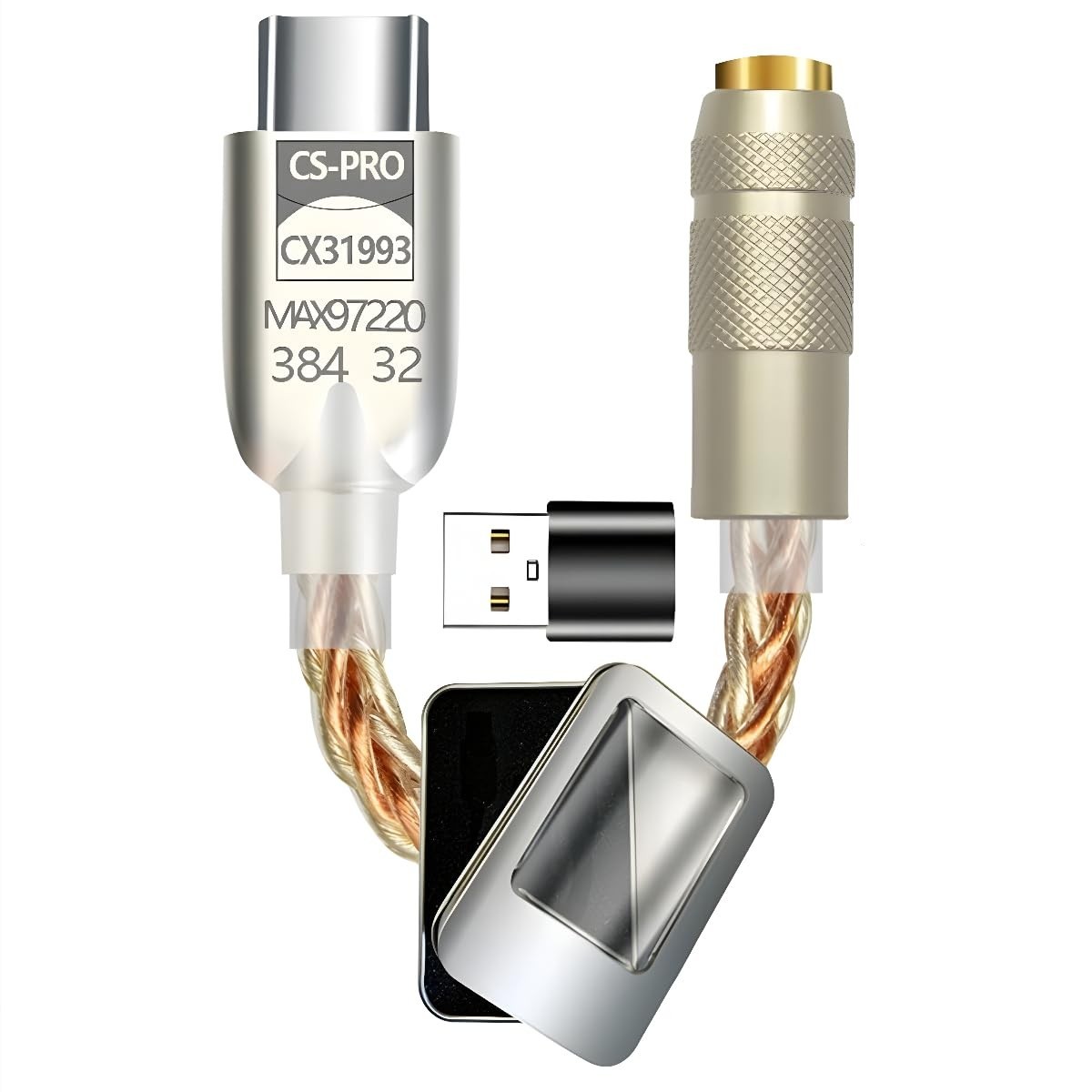 Adaptador DAC USB-C para P2 (3.5mm) com Chip CX31993 + MAX97220: Som Imersivo para seu Smartphone e Tablet