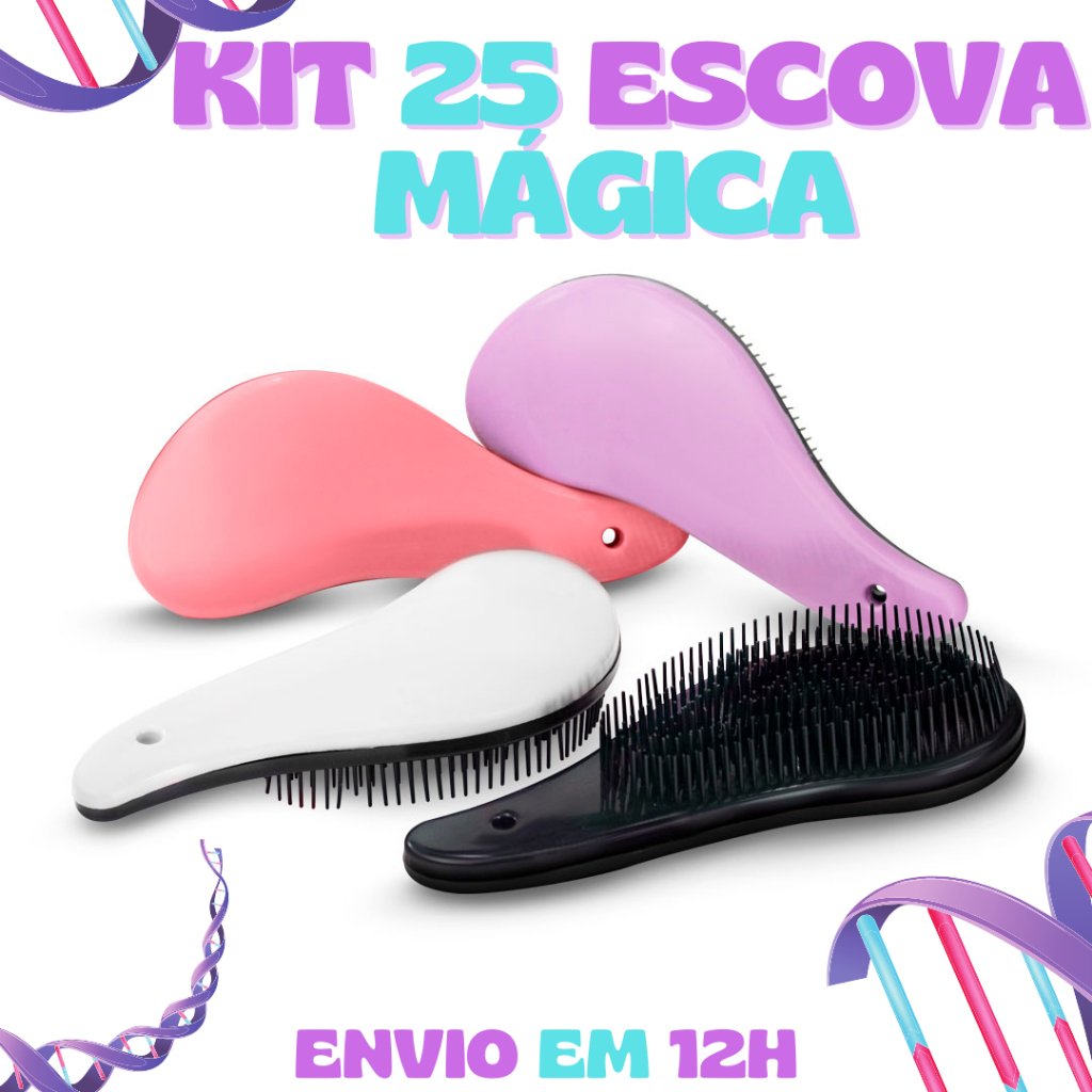 Cabelos Sem Frizz: Kit 25 Escovas Mágicas!
