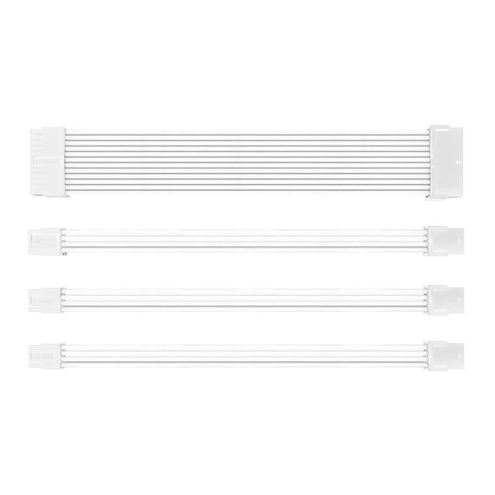 Kit Cabo Sleeved Pichau CS110 Branco: Estilo e Organização para seu PC Gamer