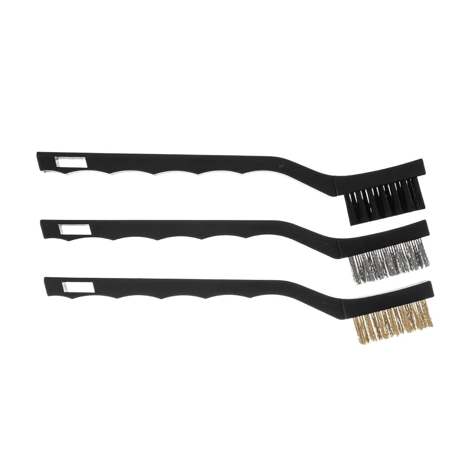 MTX Jogo de Escova de Aço 3 Peças com Cabo Plástico – Limpeza Profissional em Metal e Madeira