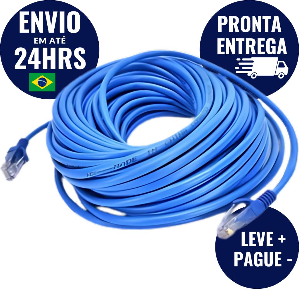 Cabo de Rede Azul 10M RJ45 - Alta Velocidade e Confiabilidade