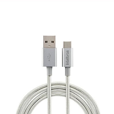 Cabo USB para USB-C 1,5m Branco – Resistente e Rápido