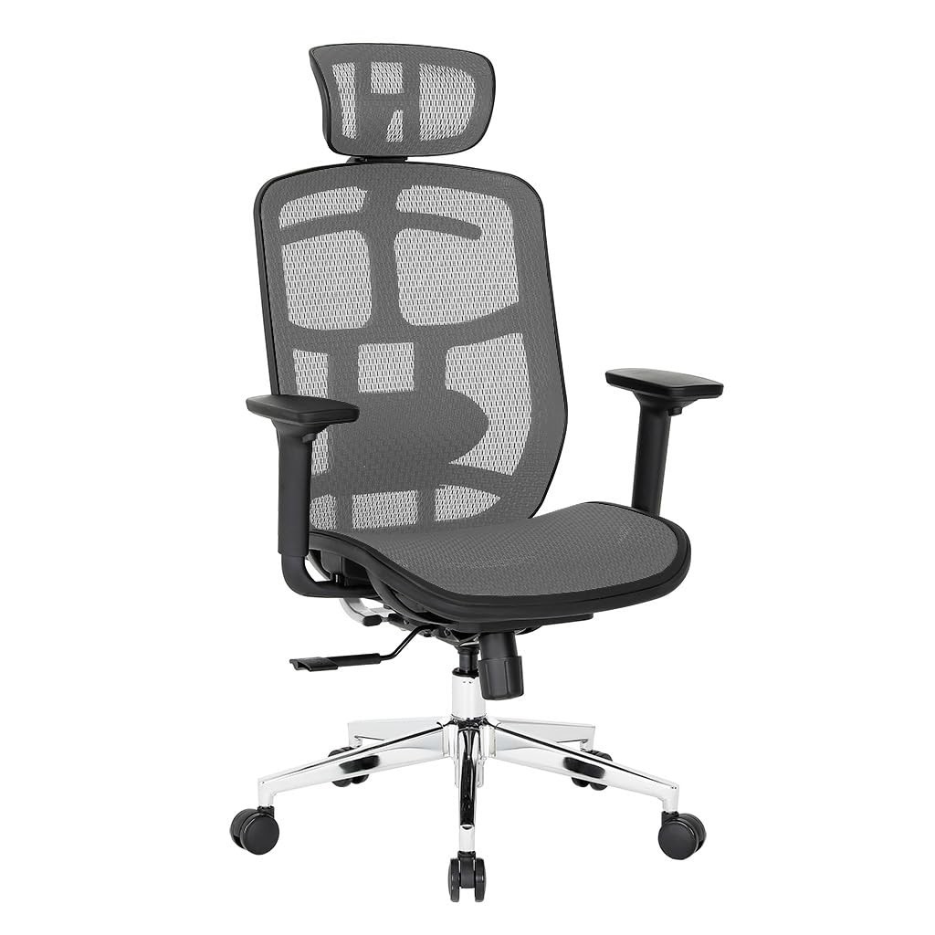 Cadeira de Escritório Ergonômica Diana DT3 em Mesh - Apoio Lombar 2D, Braço 3D, Até 120kg
