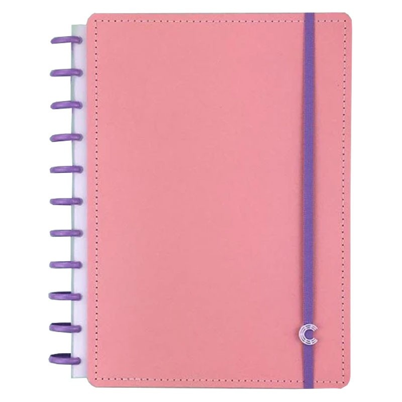 Caderno Inteligente Grande Rosê G+: Organize-se com Estilo!
