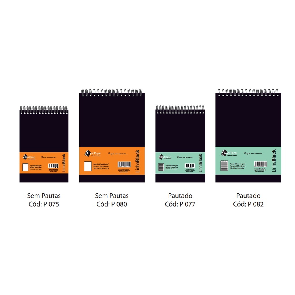 Caderno Royal Paper Black: o bloco perfeito para sua produtividade