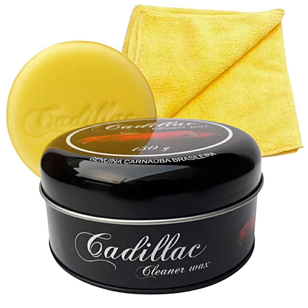 Cera Cadillac Carnaúba 150g: Brilho Intenso e Proteção Duradoura com Microfibra