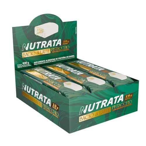 Caixa Display Barra Bacio di Latte Sabor Pistache Display c/ 09 und 70g