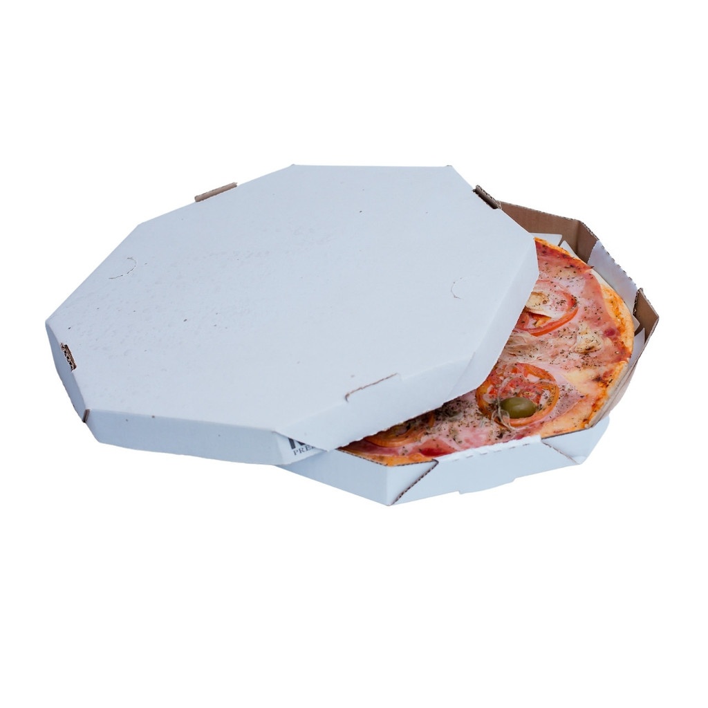 Caixa Pizza Oitavada N°35: 100 Unidades Lisas!