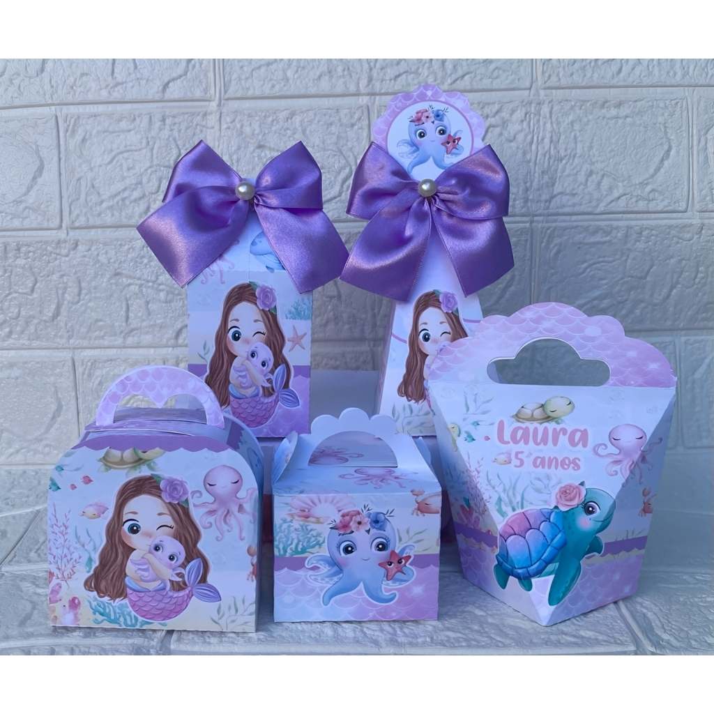Caixinhas de Festa Sereia Personalizadas: Crie Lembrancinhas Fáceis e Encantadoras