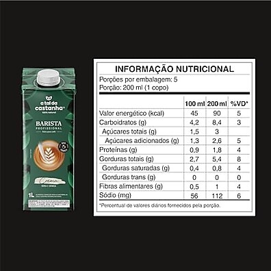 Bebida Aveia Caju Barista A Tal Da Castanha 1L