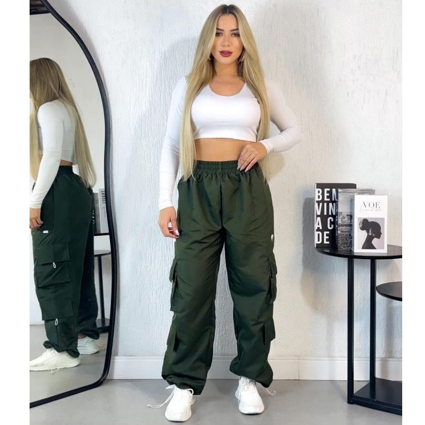 Calça Baggy Parachute Unissex: Conforto e Estilo 2 em 1