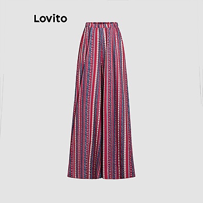 Calça Boho Tribal Franzida Lovito: Estilo e Conforto!