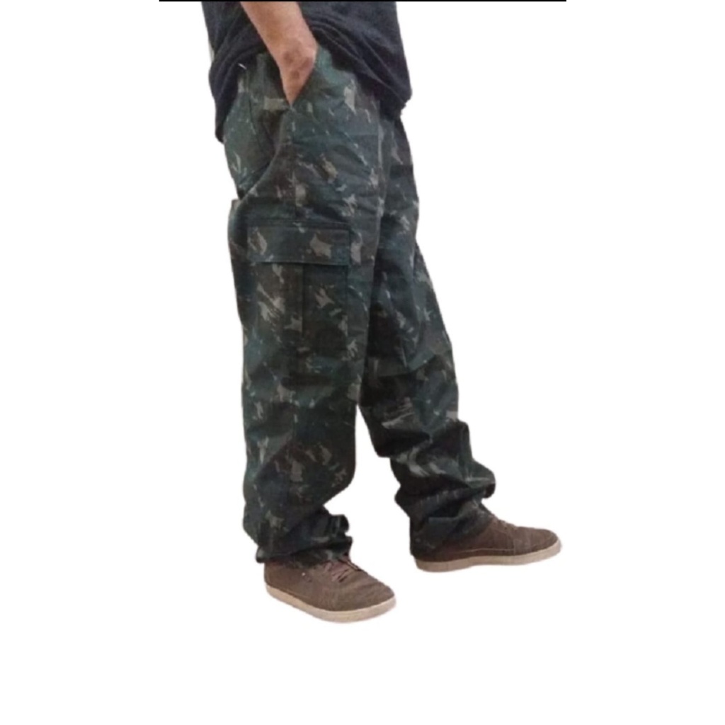Calça Cargo Plus Size Camuflada Verde: Conforto e Estilo