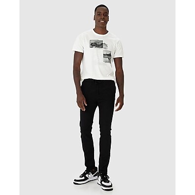 Calça Chino Masculina com Cadarço Frontal: Estilo e Conforto em Sarja com Elastano