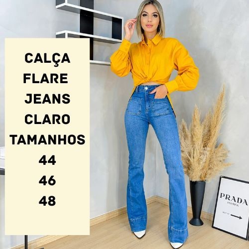 Calça Flare Jeans Carolina: Estilo Boca de Sino