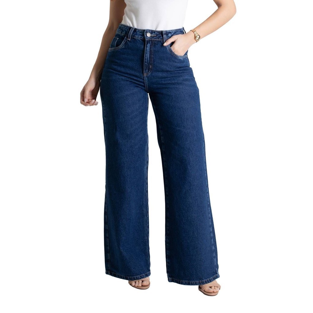 Calça Jeans Pantalona Sawary: Conforto e Estilo