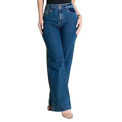 Calça Jeans Sawary Wide Leg: Alta, Confortável e Estilosa