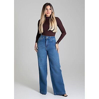 Calça Jeans Sawary Wide Leg: Estilo e Conforto com Corte Moderno