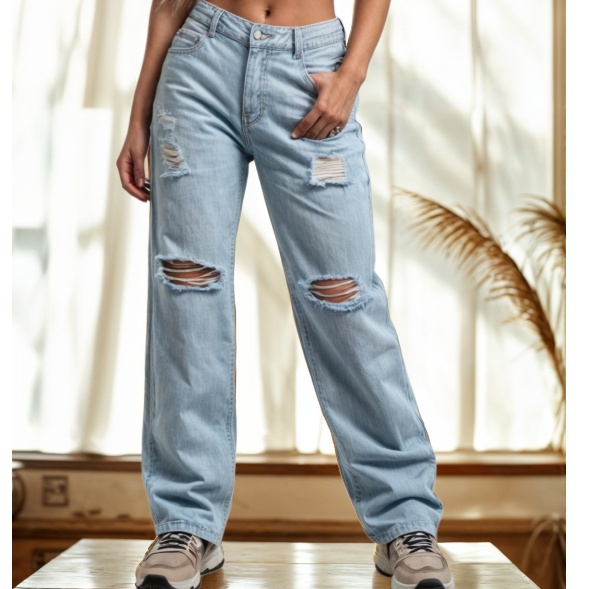 Calça Jeans Wide Leg Clara: Estilo e Conforto em Um Só Look