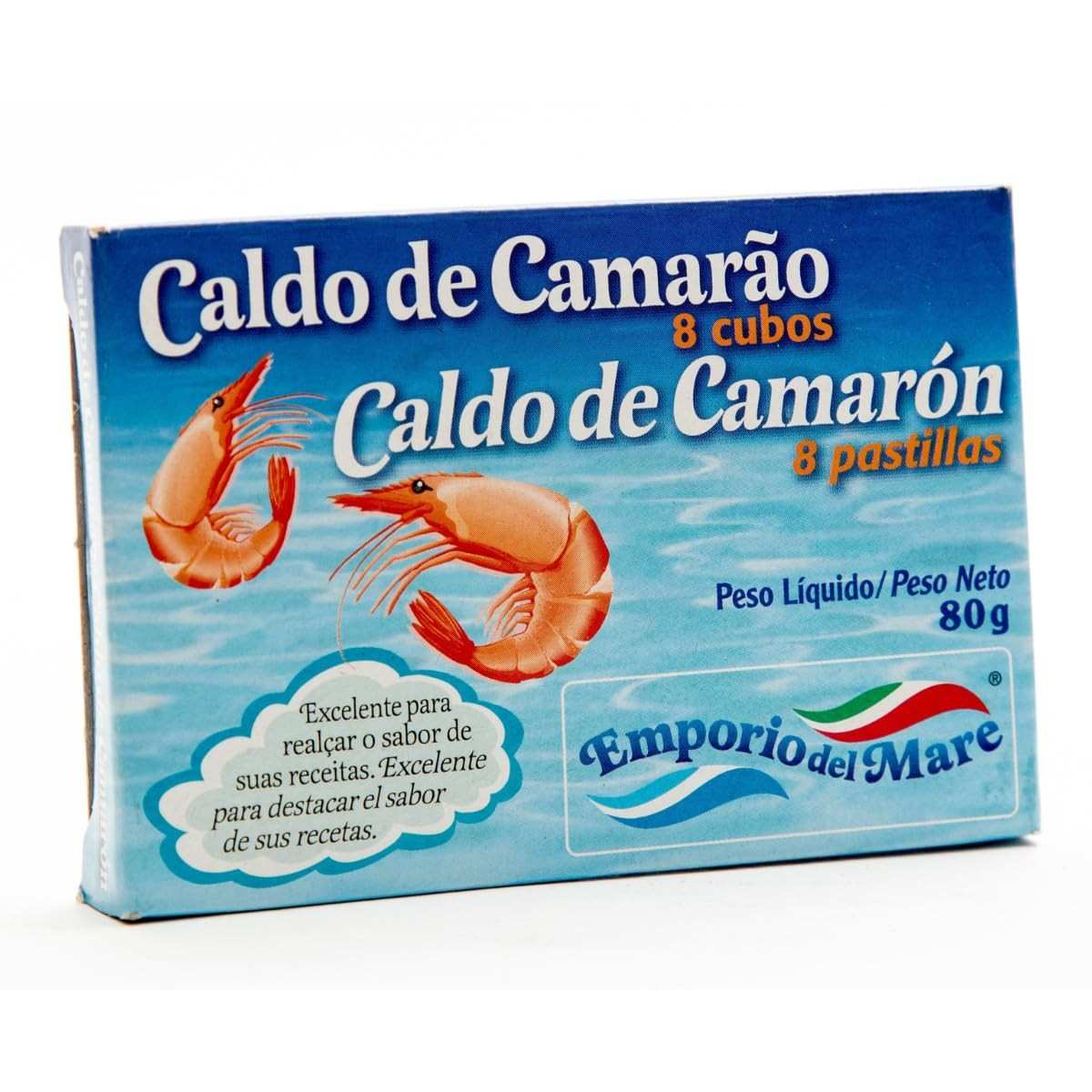 Caldo de Camarão Delicioso Rio del Mare 80g - Sabor Intenso para Risotos e Molhos