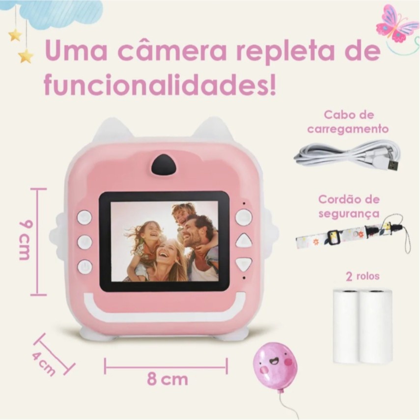Câmera Infantil Instantânea: Diversão e Criatividade!