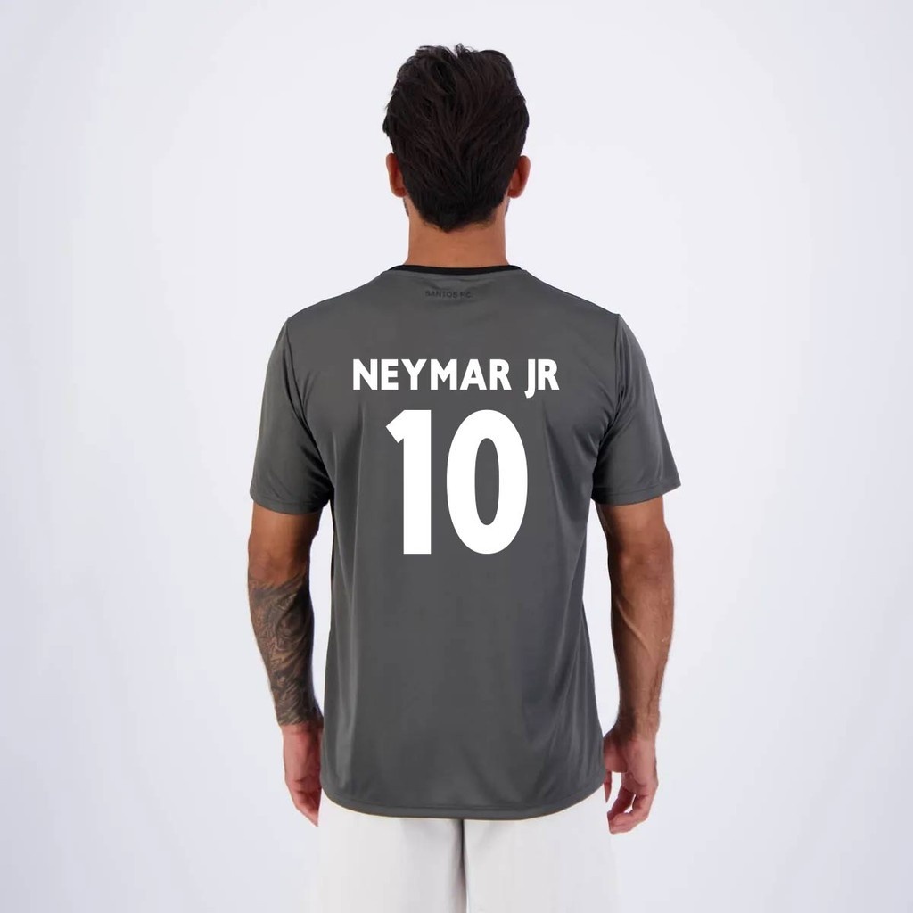 Camisa Santos Neymar JR 10: Moss Cinza Oficial