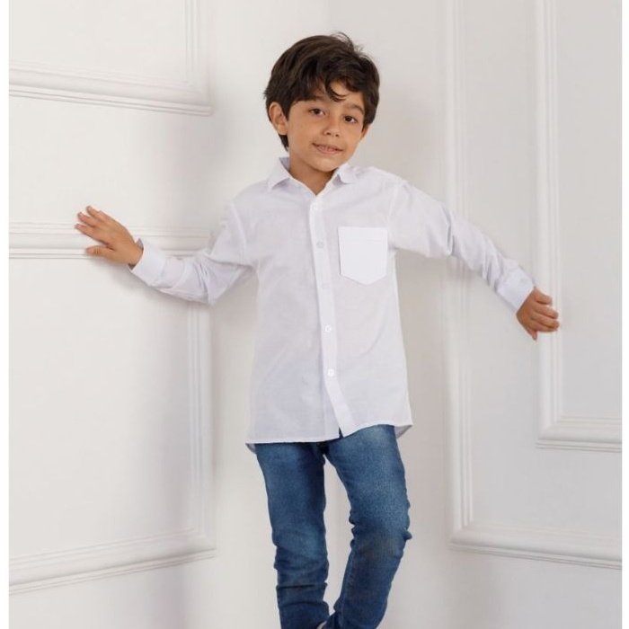 Camisa Social Infantil Manga Longa: Conforto e Estilo para Seu Filho