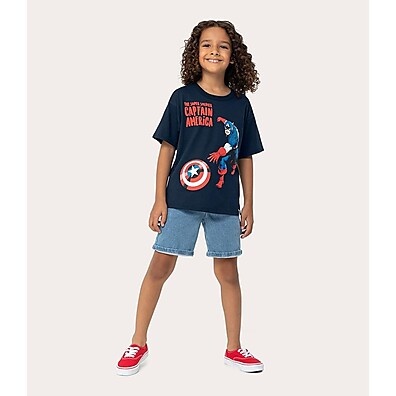 Camiseta Capitão América Infantil - Conforto e Estilo