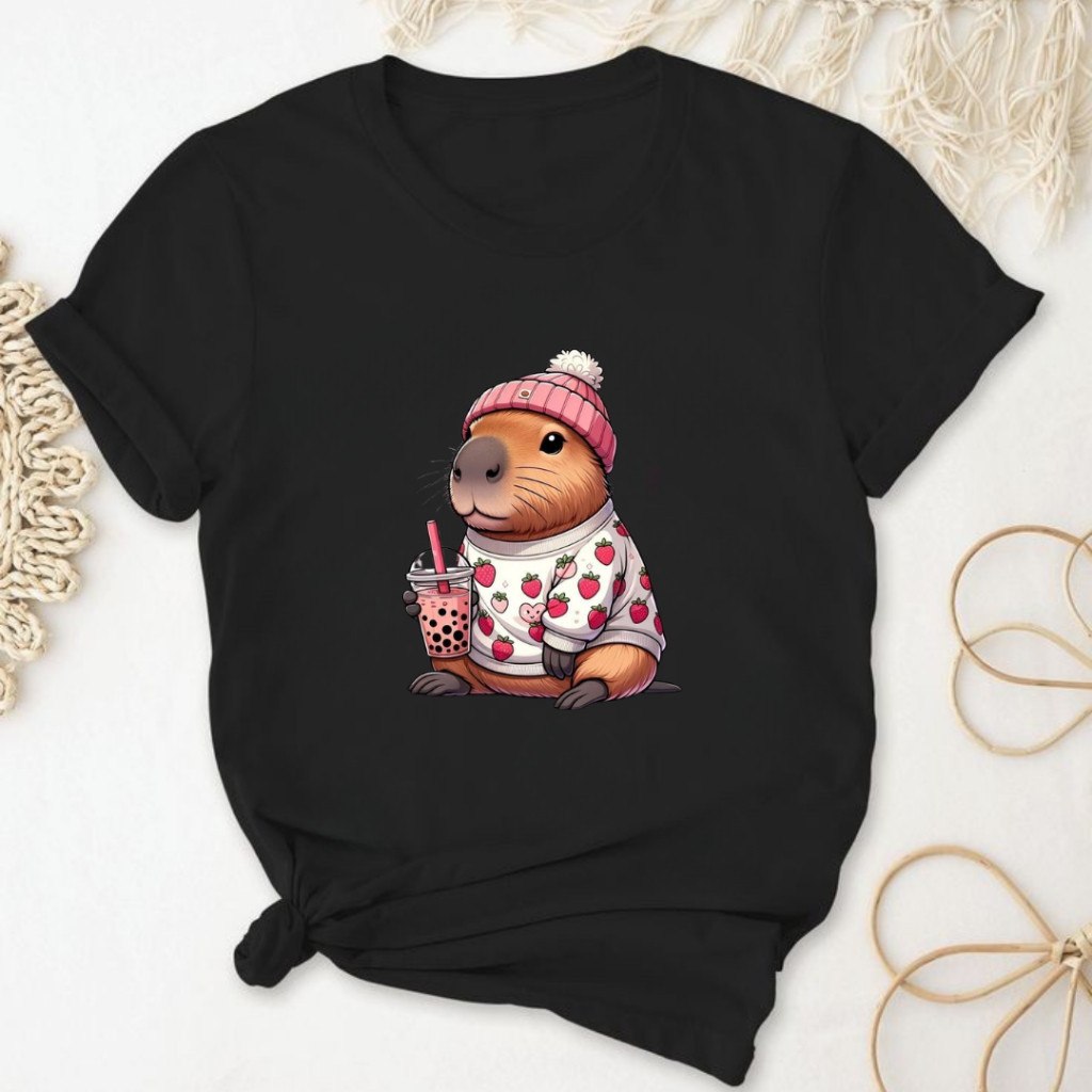 Camiseta Capivara Estampa Do Momento Feminina