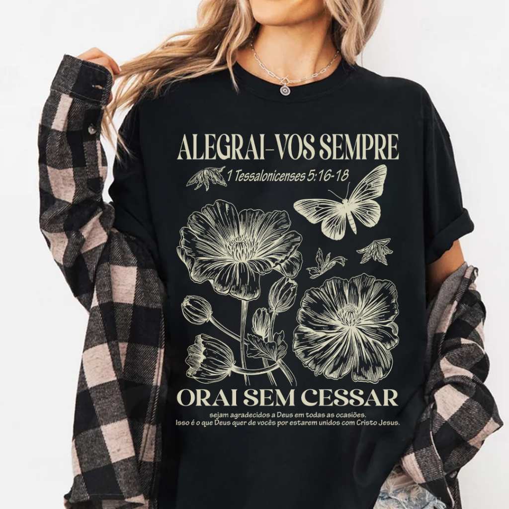 Camiseta Gospel: Alegrai-vos Sempre!