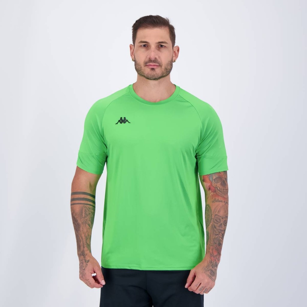 Camiseta Kappa Benji Verde: Treino com Estilo!