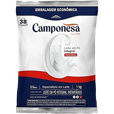 Leite em Pó Integral Camponesa 1kg: Sabor e Nutrição Instantâneos