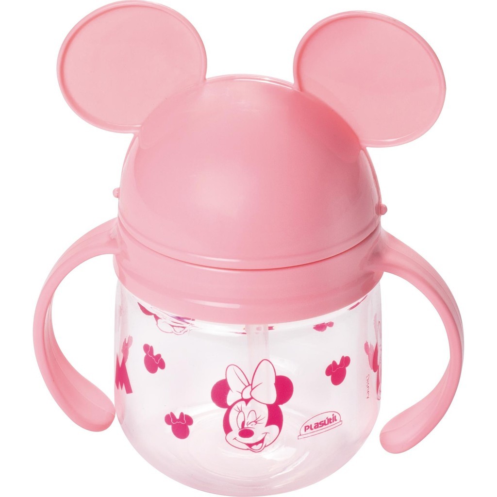 Caneca Minnie com Canudo: Transição Segura!