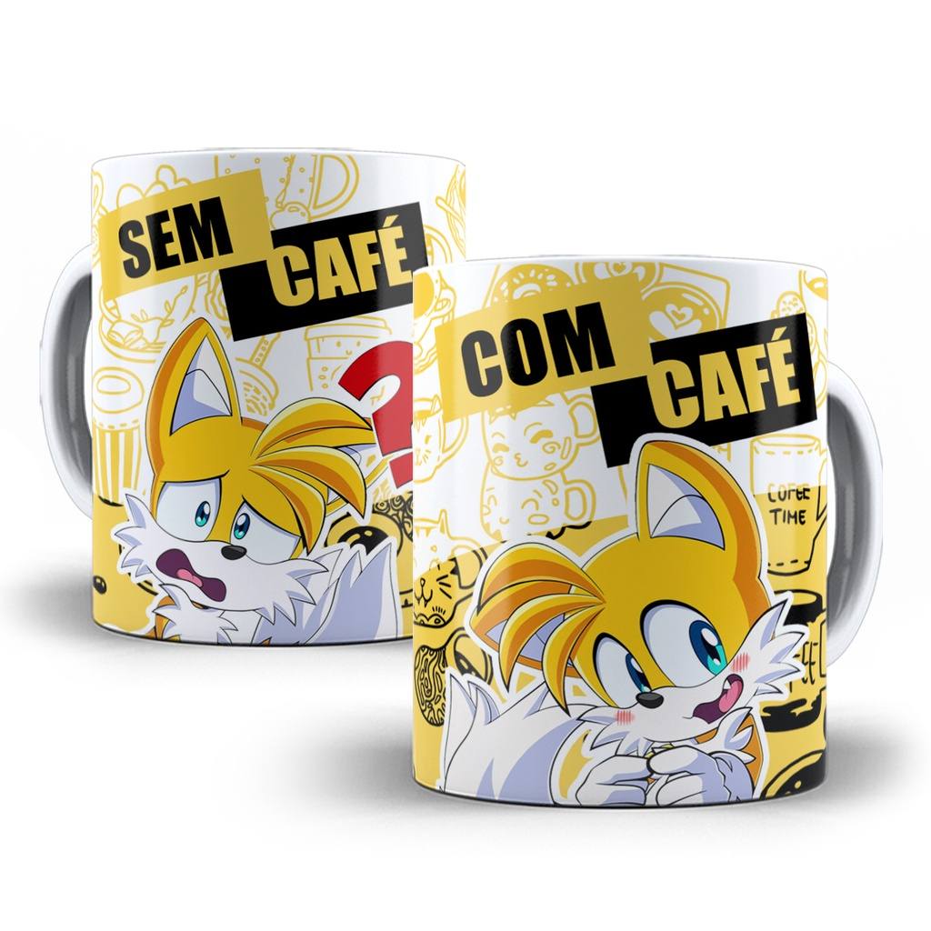 Caneca Tails Sonic: Café ou Não? Sua Escolha!