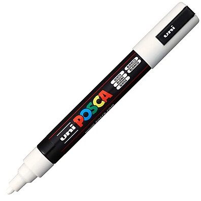 Caneta Posca PC-5M Branco Uniball: Profissional e Versátil