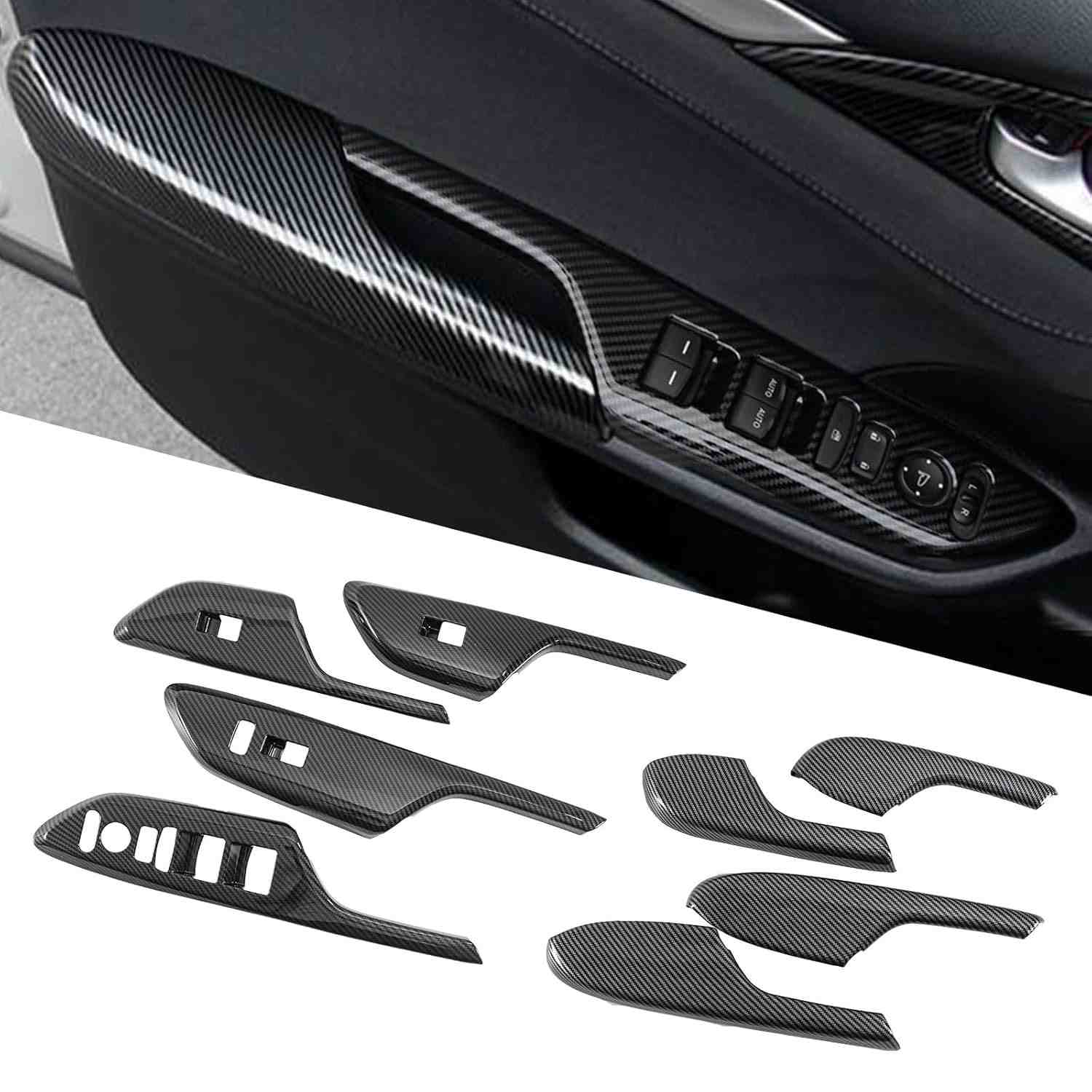 Capa Fibra de Carbono para Apoio de Braço Honda Civic 10ª Geração (2016-2021) - Acessório Premium