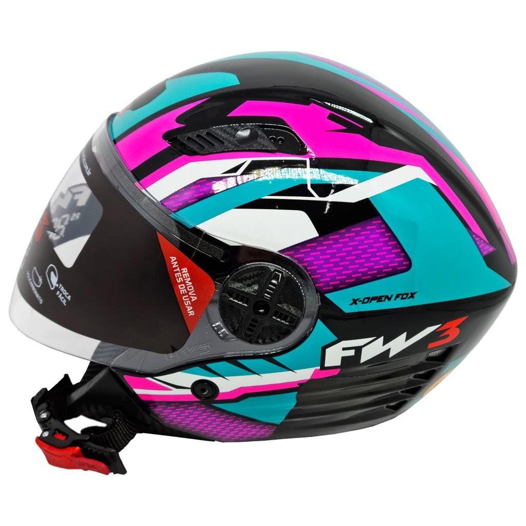 Capacete Aberto FW3 X Open UP Tiffany: Segurança e Estilo