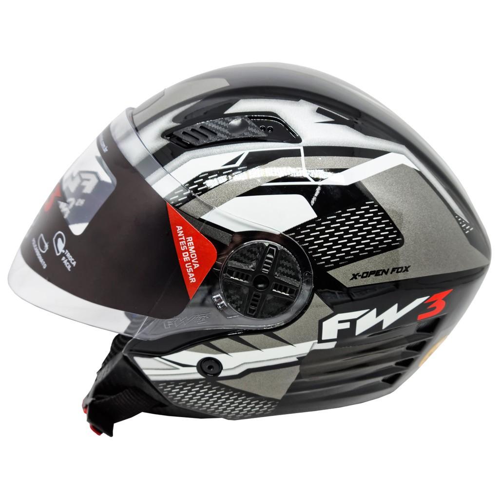 Capacete FW3 X Open Up: Segurança e Estilo!