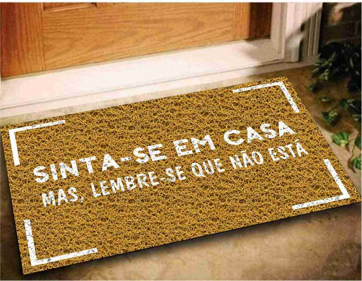 Tapete Capacho Sinta em Casa 60x40 cm - Decorativo e Personalizável para Entrada