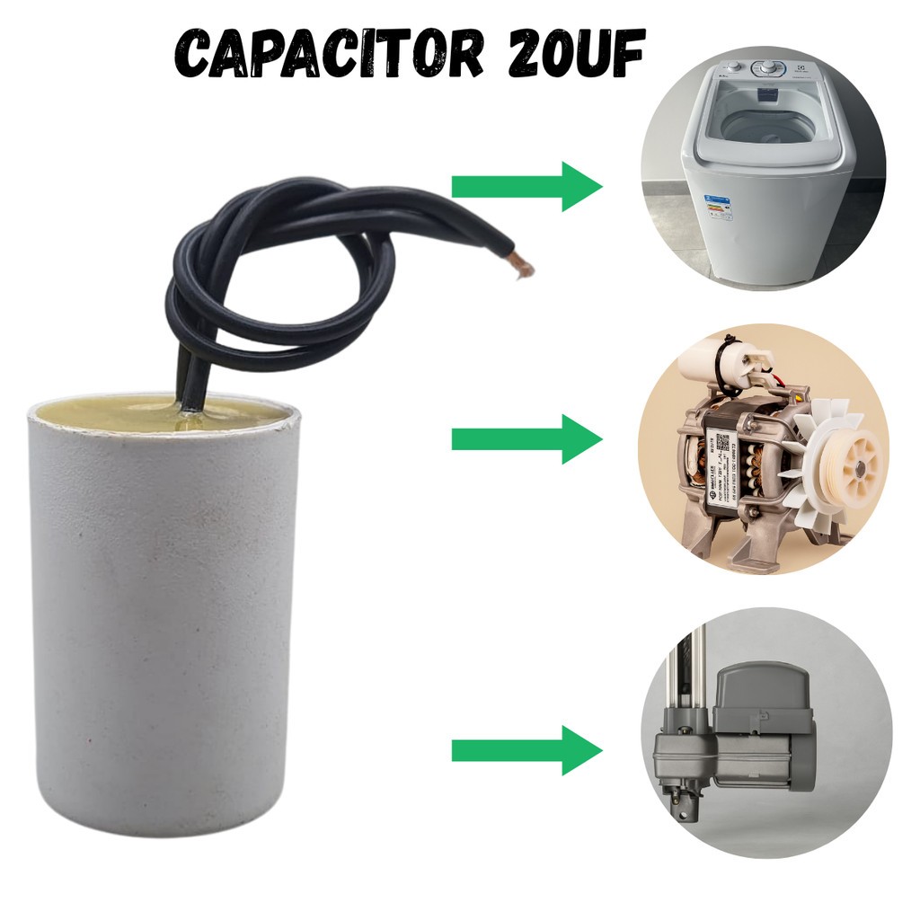 Capacitor 20uF 250VAC: Dê Vida Nova ao Seu Motor!