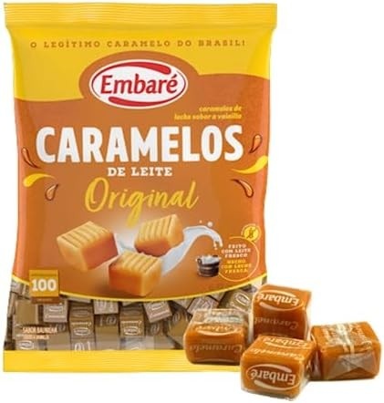 Bala de Caramelo de Leite Embaré Mastigável 660g