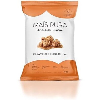 Pipoca Artesanal Caramelo Flor de Sal 100g - Pura Delícia