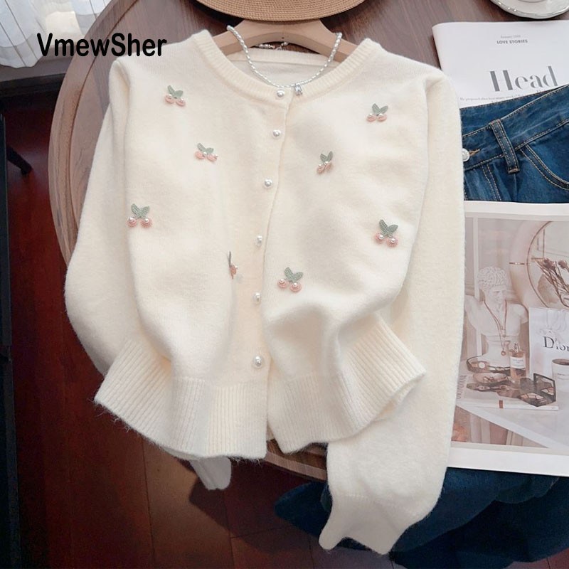 Cardigan Feminino Macio para Primavera e Outono – Estilo Coreano com Botões