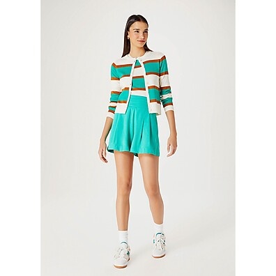 Cardigan Tricô Listrado Hering: Estilo e Conforto