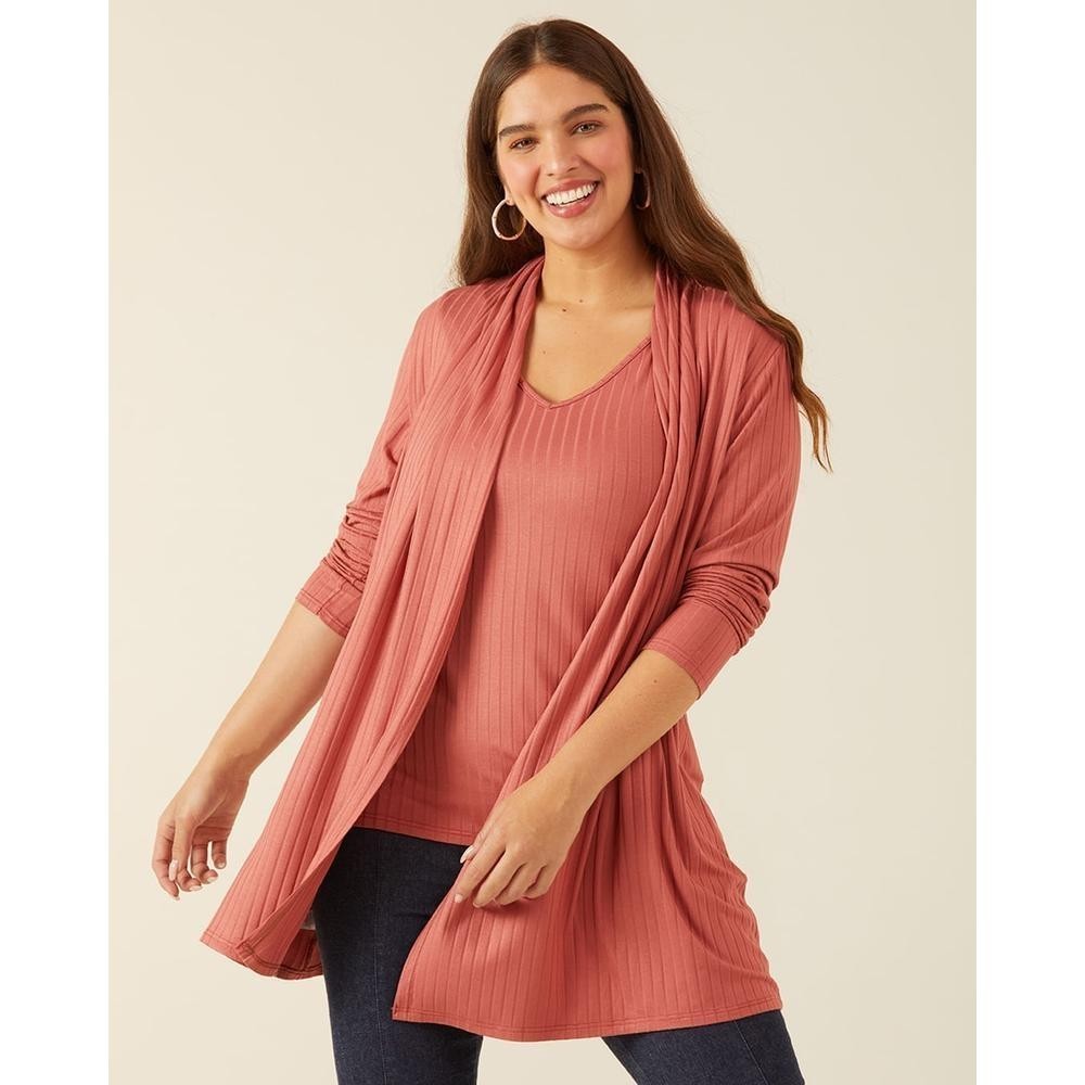 Cardigan Viscose Canelado Malwee Plus