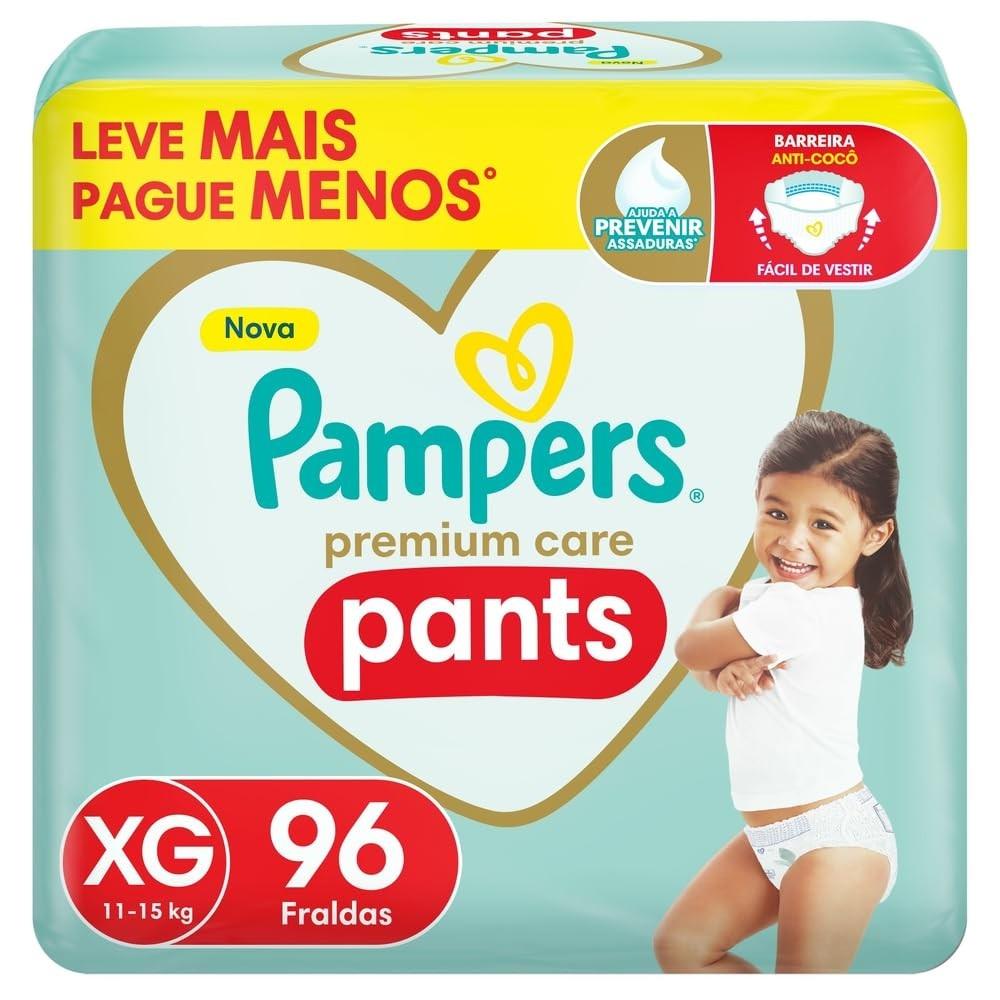 Fralda Pampers Premium Care Pants Tamanho XG - Conforto Total para Bebês Ativos