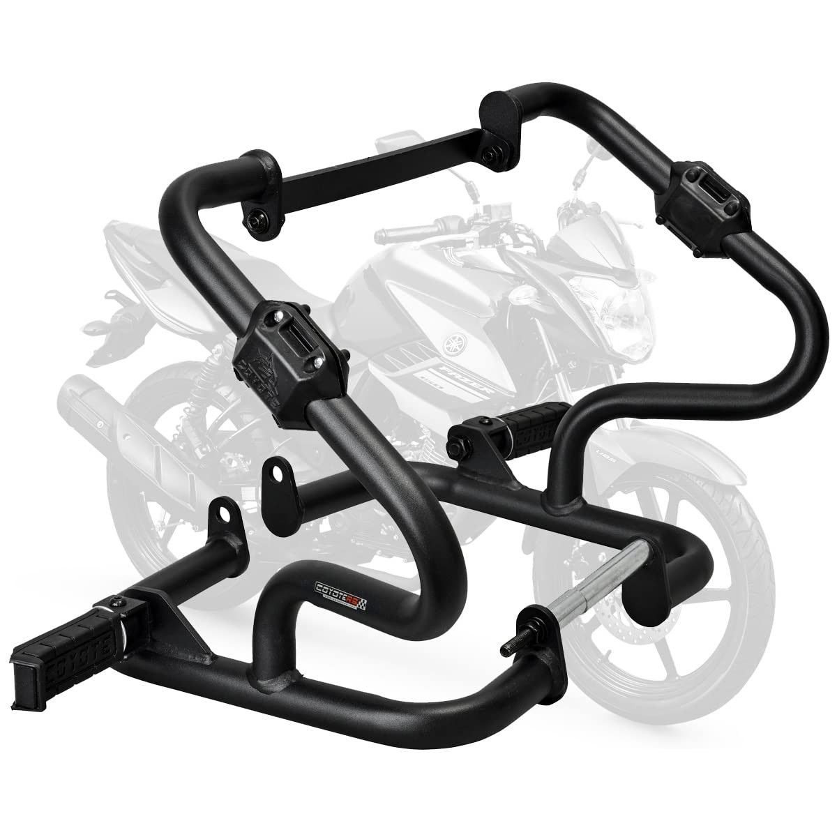 Protetor de Motor e Carenagem Coyote Preto c/ Pedais - Yamaha Factor 150 / Fazer 150 (2015+)